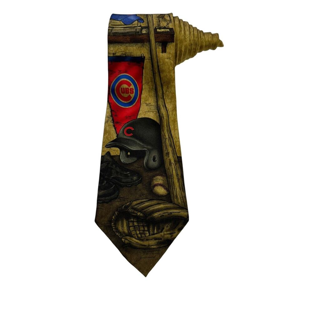 Eagle Wings MLB Chicago Cubs Baseball Pendant Helment Novelty Necktie Vintage